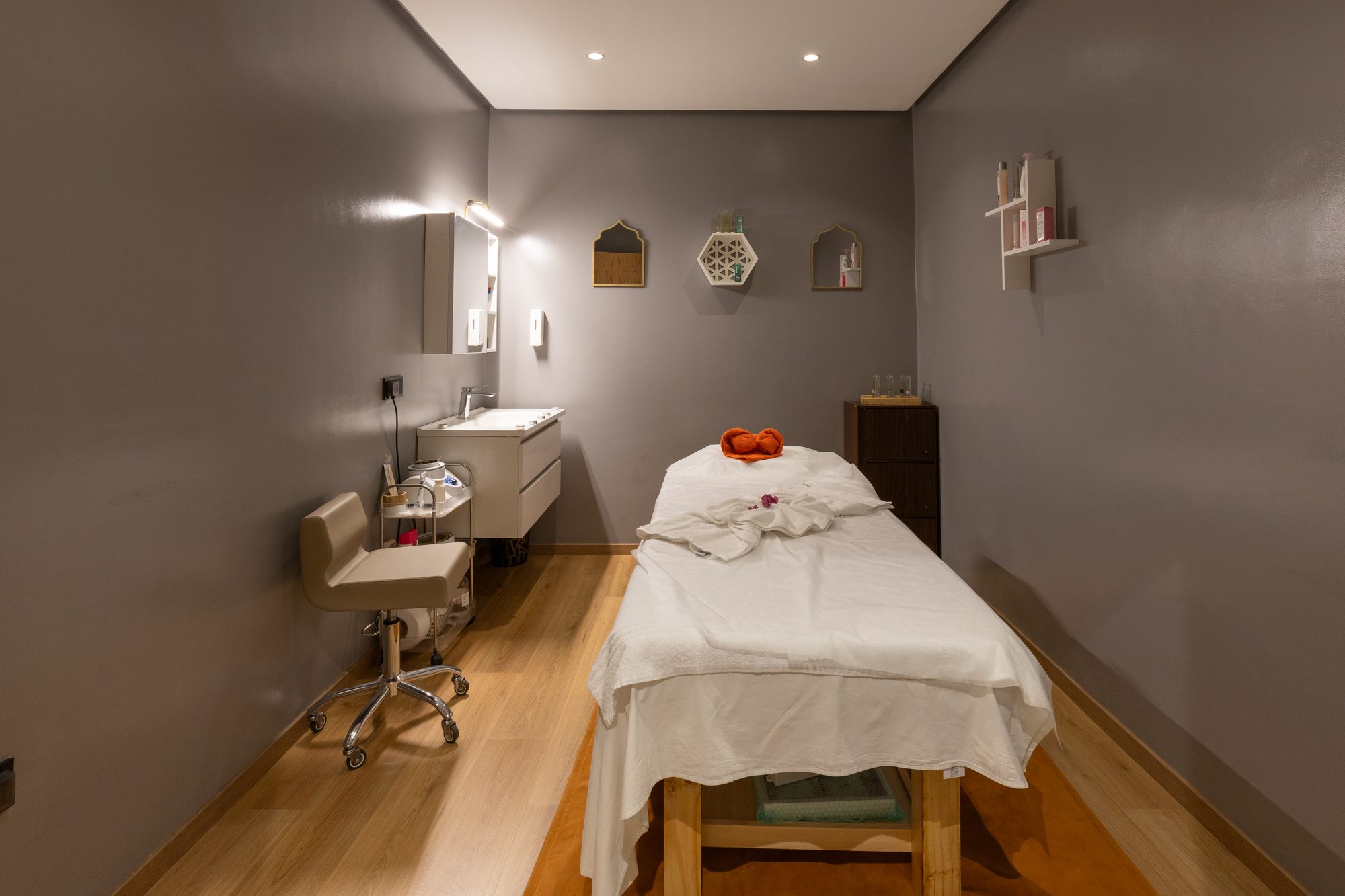 Une cabine de soins du spa